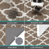 Tapijtloper voor gang, antislip, wasbaar 60 x 180 cm, bruin entreekleed, vuilvangmat, lange gangloper, deurmat voor binnen en buiten, keuken