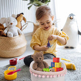 Set van 4 opbergmanden, opbergmanden, gevlochten katoenen touw, katoenen touw voor kinderen, gevlochten stapelbare decoratieve mand voor kinderkamer, woonkamer, badkamer (geschenkverpakking, ster