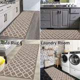 Tapijtloper voor gang, antislip, wasbaar 60 x 180 cm, bruin entreekleed, vuilvangmat, lange gangloper, deurmat voor binnen en buiten, keuken