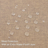 Tafelkleed in linnenlook, afwasbaar, lotuseffect, rechthoekig, 140 x 140 cm, tafelzeil, waterafstotend, tafellinnen, vlekbescherming, lichtbruin