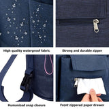 Opbergruimte kinderwagenorganizer, kinderwagenorganizer, buggy-organizer voor kinderwagen, waterdichte kinderwagentas, organizertas, voor babyaccessoires, donkerblauw