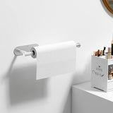 Keukenrolhouder zonder boren, zelfklevende of boorbare handdoekhouder/keukenhouder, keukenrolhouder van roestvrij staal, tissuestick geschikt voor keuken, badkamer, slaapkamer (zilver)