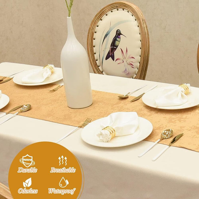 Tafelloperlinnen Hoogwaardige tafelloper Tafellinnen Effen Easy Care-collectie Tafelloper Glanslook Tafelloper