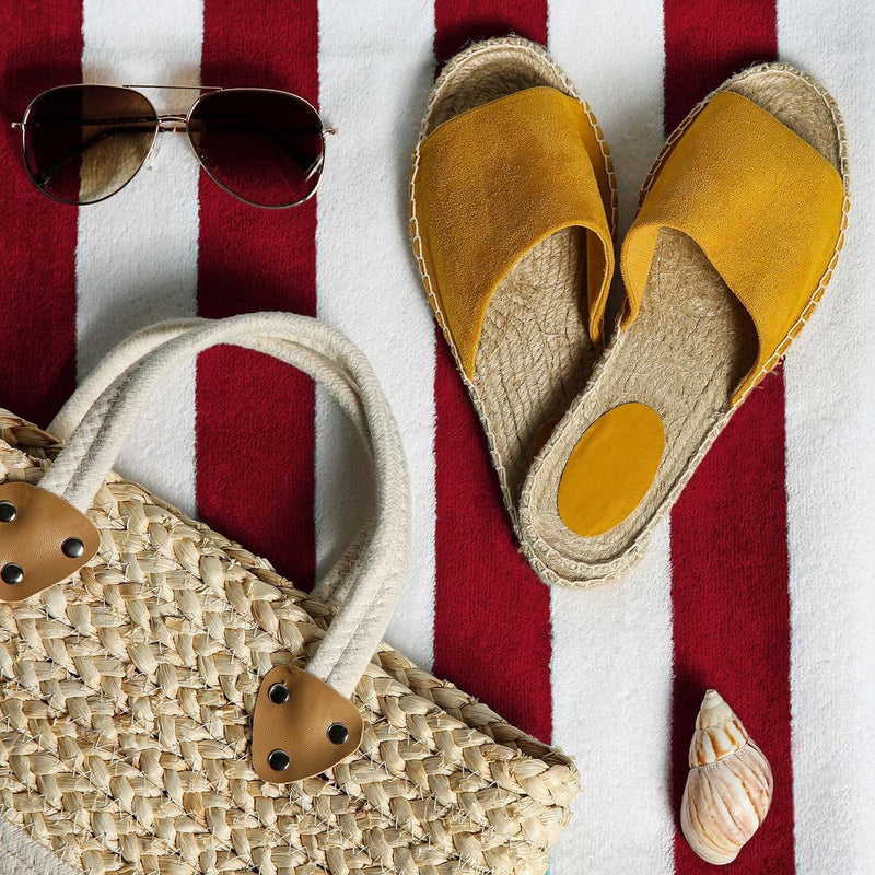 Strandhanddoeken - Cabana Gestreept Klassiek 100% katoenen badstof Ringgesponnen zwembadhanddoek Sneldrogend 450 gsm 2-pack voor volwassenen (variëteit - 4-pack 30 "x 60")