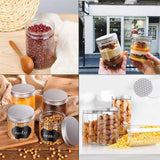 Voedselcontainers, vershoudpotten voor levensmiddelen, 8-delige set, met luchtdichte deksel, van kunststof, BPA-vrij