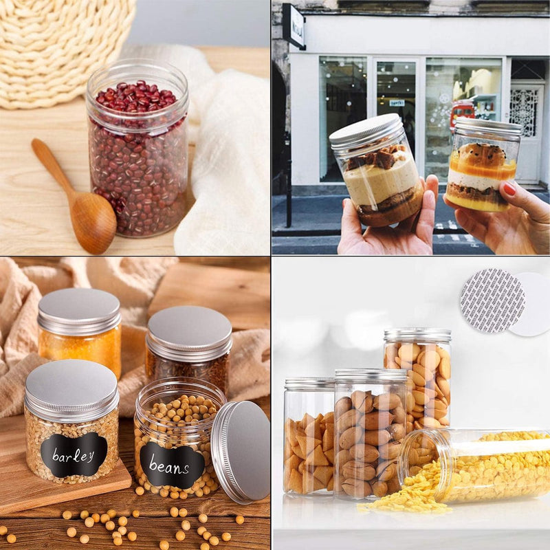 Voedselcontainers, vershoudpotten voor levensmiddelen, 8-delige set, met luchtdichte deksel, van kunststof, BPA-vrij