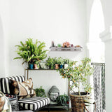 Set van 2 roestvrijstalen wandplanken van 40 cm met schroeven Plank Zilveren wandplanken Wandplanken Decoratieve planken