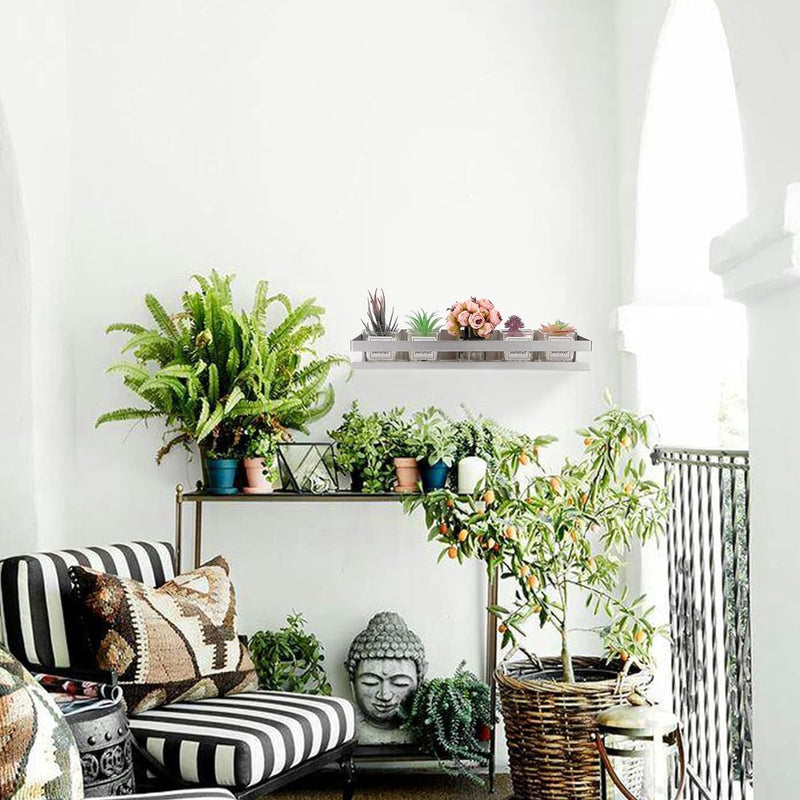 Set van 2 roestvrijstalen wandplanken van 40 cm met schroeven Plank Zilveren wandplanken Wandplanken Decoratieve planken