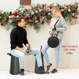 Opvouwbare kruk, draagbare klapkruk met kussen, campingkruk voor volwassenen, telescopische kruk, inklapbaar, voor , BBQ binnen, draagvermogen 120 kg, met draagtas