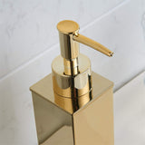 Staande zeepdispenser Vierkante lotionzeepdispensers, gouden shampoodispenser voor douche, badkamer, keuken