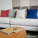 Kussensloop 45 x 45 cm, grijs, set van 2 kussenslopen, hoogwaardige afwerking, effen en meerkleurig, gestreepte decoratieve kussenhoes met duurzame stof, voor bank, slaapkamer, woonkamer,