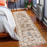 Tapijtloper voor gang, antislip, wasbaar, 60 x 180 cm, keukentapijt, gang, tapijt, hal, loper, lang, vintage tapijt, voor woonkamer, keuken, slaapkamer