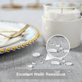 Tafelkleed in linnenlook, onderhoudsarm, afwasbaar, vuilafstotend, in diverse kleuren en maten, lichtgrijs, rechthoekig 130 x 220 cm