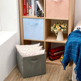 Set van 4 opbergmanden, opvouwbare stoffen kubusdozen voor kinderspeelgoed, organizer voor kinderkamer, kast, thuis, 33 x 37 x 33 cm, grijs