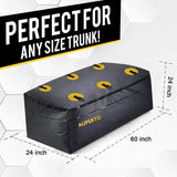 Dakkoffer, opvouwbare dakkoffer, 15 kubieke voet waterdichte auto-opbergdoos voor met of zonder bagagedrager, reis- en bagagevervoer, auto's, bestelwagens, SUV's, zwart