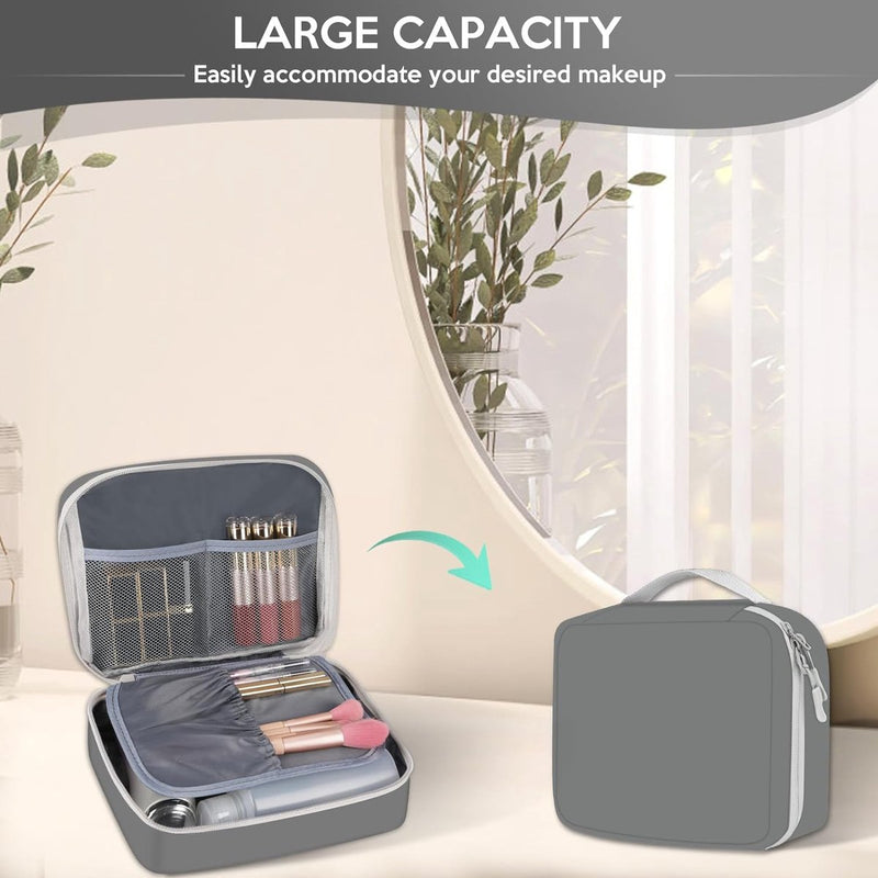 Kofferorganizerset met compressie, 9-delig, packing cubes compressie, reisorganizer voor koffer en rugzak, paktassen voor koffer, kofferorganizer, kledingtassen, verpakkingskubus, grijs