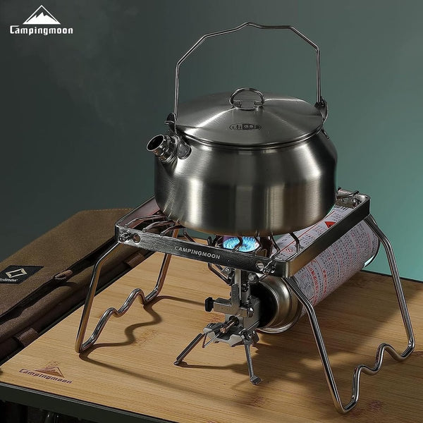 Campingmoon Mini kampvuur opvouwbaar grillrooster 304 roestvrij staal draagbaar met draagtas op poten