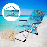 Oceaan hoes voor tuinligstoel, badstof, ligkussen, tuin, zonnebed, handdoek met 2 zakken, stoel, strandhanddoek voor zwembaden, stranden, tuinhotels (dolfijn, 75 x 210 cm)