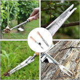 Hand onkruidsteker, 2 stuks onkruidsteker, voor in de tuin, klein roestvrij staal, met 5 in 1 mini-schep, tuin voor gras, graven en jaden