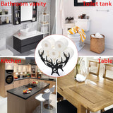 Toiletrolhouder Zwart gewei Metalen toiletrolhouder Verticale papierhouder Toiletrolhouder Handdoekhouder Ambachtelijke decoratie voor badkamer Woonkamer Keuken Hotel