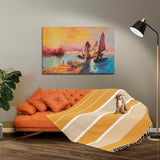 Sprei, bankovertrek, 180 x 280 cm, bank, sprei, veelzijdige decoratieve plaid in mosterdgeel