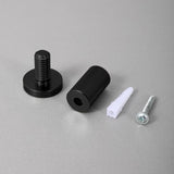 Kapstokken, zwart, 6 stuks enkele kapstokken, handdoekhaken, wandkapstokken, wandhaken, robuust voor het vastschroeven aan kledingkast, keuken, badkamer, kinderkamer (zwart)