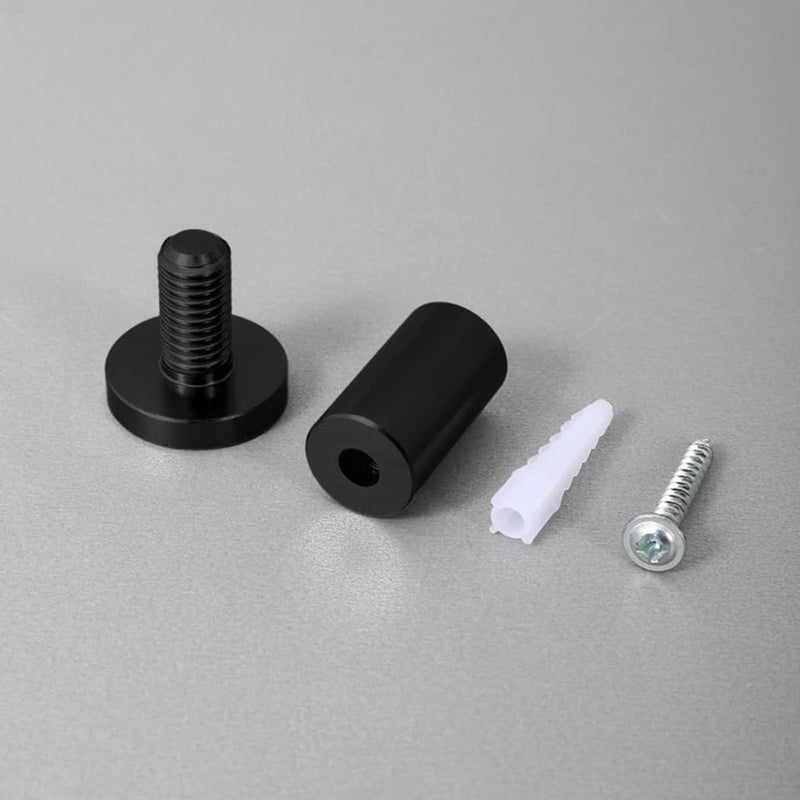 Kapstokken, zwart, 6 stuks enkele kapstokken, handdoekhaken, wandkapstokken, wandhaken, robuust voor het vastschroeven aan kledingkast, keuken, badkamer, kinderkamer (zwart)