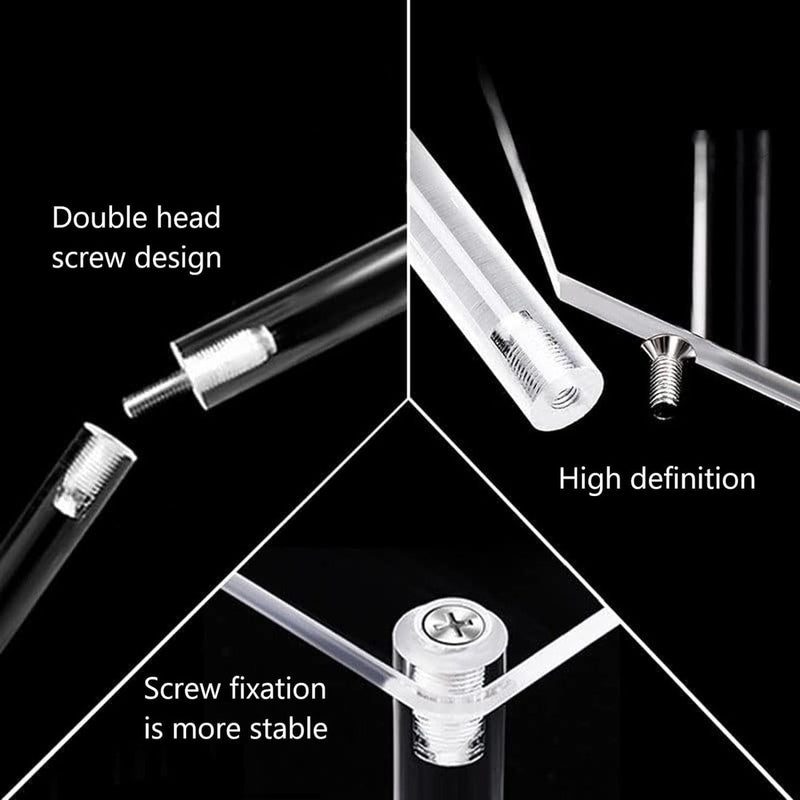 4-traps acryl riser display rek, standaard, tafelblad transparant, parfumorganizer, opslag voor Funko Pops figuren, nagellak, specerijen, cosmetica, kunsthandwerk, sieradenstandaard, cupcake, specerijen, helder