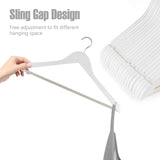 20 stuks houten kleerhangers sterke houten kleerhangers met 360° haak transparante antislipstrip en schouderinkepingen voor bretels, jassen, jassen, pakken (wit)