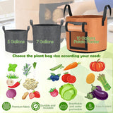 27 l stoffen plantenzak aardappelzak met handvat, herbruikbare plantenzak voor het kweken van aardappelen, tomaten, groenten, bloemen, verdikte en geventileerde tuinpot, 5 stuks, grijs