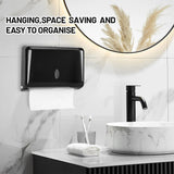 Papieren handdoekdispenser zonder boren, badkamerpapierdispenser, handdoekdispenser, wandgemonteerde handdoekdispenser voor C-, Z- of vouwpapierhanddoeken