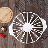 Taartverdeler, 1 stuk ronde taartverdeler, taartverdeler, kunststof taartverdeler voor het snijden van 14/16 identieke taartstukken (wit)