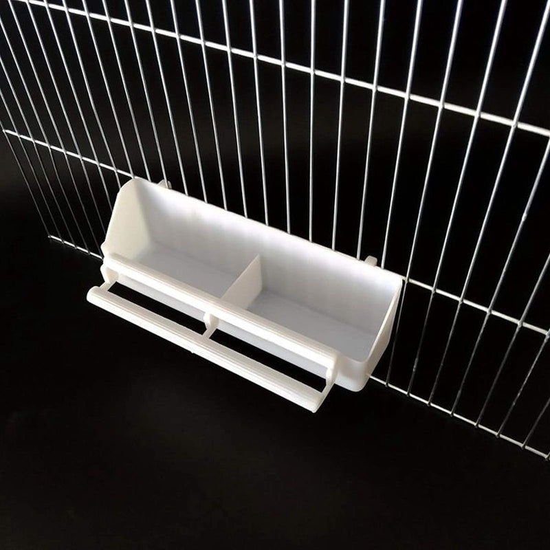 5 stuks kunststof vogelbakken, vogelkooi, waterbak, vogelkooi, vogelkooi om op te hangen