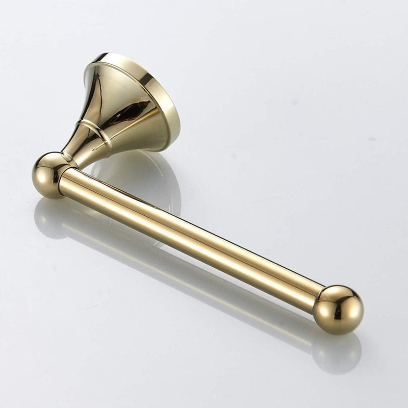 Toiletrolhouder zonder deksel Messing Badkamer Toiletrolhouder Wandmontage Gepolijst Goud