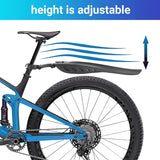 Spatborden voor mountainbike, 24 - 29 inch, universeel MTB-spatbord voor voor- en achterwiel, spatwater/vuil, verstelbare mudguard voor mountainbike, racefiets, stadsfiets