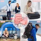 Kofferorganizer, 10 stuks, kofferorganizerset, waterdichte bagage-organizer, pakkubussen voor toiletartikelen, kleding, schoenen, cosmetica, lichtgewicht, bagage-organizer, roze kers