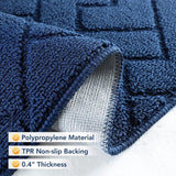 Deurmat voor binnen en buiten, wasbaar, entreement, binnen, vuilvangmat, antislip, deurmat voor entree, patio, hal, tuin, binnen en buiten (blauw, 119 x 180)