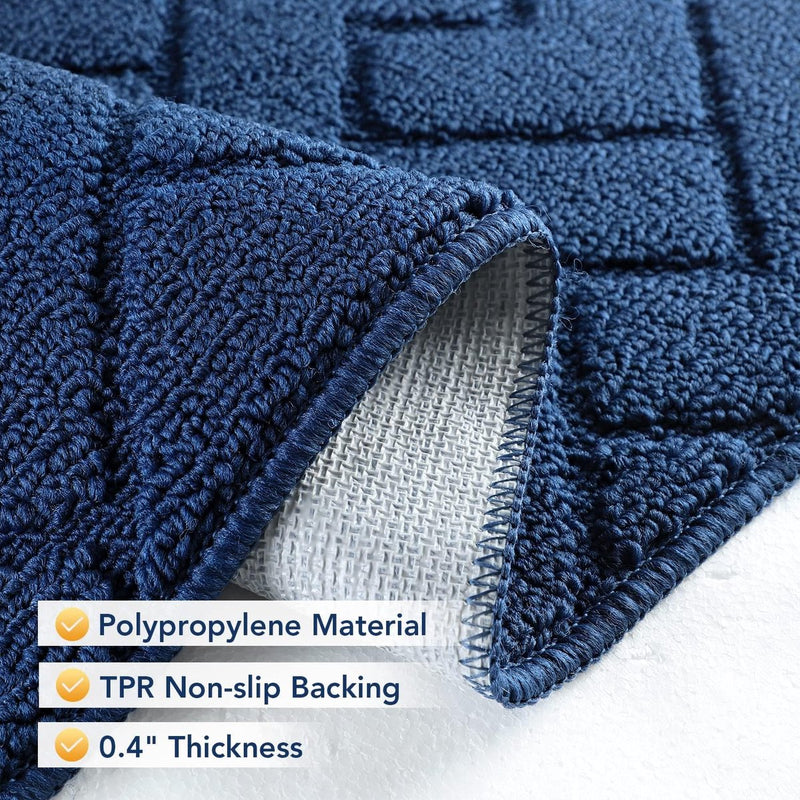 Deurmat voor binnen en buiten, wasbaar, entreement, binnen, vuilvangmat, antislip, deurmat voor entree, patio, hal, tuin, binnen en buiten (blauw, 119 x 180)