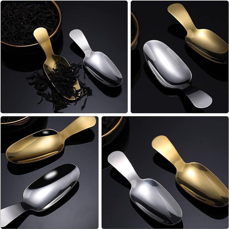 3 stuks gouden roestvrij stalen lepels, gouden dessertlepel, theelepel, theelepel, theelepel, theelepel, theelepel, meelschep, mini-schep, Kerstmis, kinderen, slabestek voor specerijen, zout