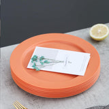 25 cm bordenset van 8, afbreekbare, gezonde, onbreekbare plastic borden, taartborden voor kinderen en volwassenen, lichte pastaborden, BPA-vrije dinerborden, magnetrons