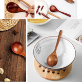 Natuurlijke houten lepels, 4 stuks, houten lepels, eetlepels, soeplepel, houten lepel, Japanse stijl, houten lepel, havermoutpap, lepel voor pap, soep, ramen, hotpot, restaurant, huishouden