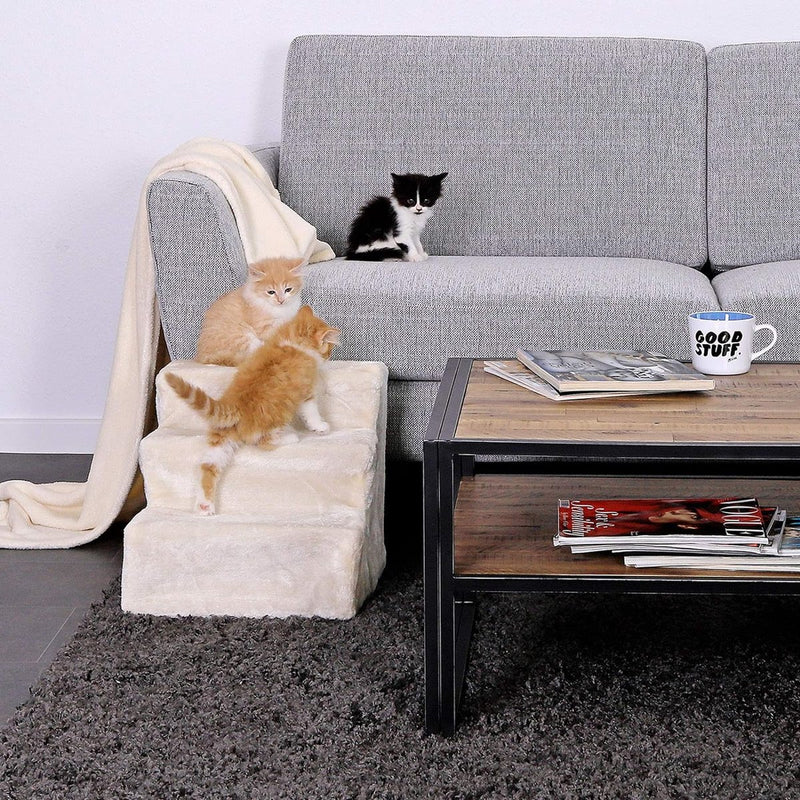 huisdiertrap, kattentrap, hondentrap met pluche overtrek, kleur naar keuze