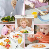 Kinderbestek, roestvrij staal, klein kinderbestek, 16-delige set, kinderbestekset voor jongens/meisjes, peuters, lepels, messen, vorkset vanaf 3 jaar, niet giftig en gezond