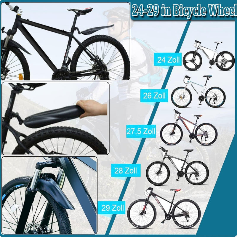 Fietsspatbord mountainbike verstelbare universele spatbordenset voor achter fietsbeschermplaat wielbescherming fiets vuilvanger voor stadsfiets