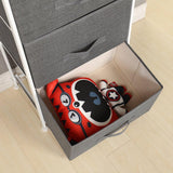 ladekast met 4 laden, organisatorisch meubilair, textiel opbergkast voor slaapkamer, woonkamer of - kleine ladekast met beige, 45 x 30 x 94 cm, 45 x 30 x 94 cm