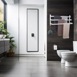 Handdoekstang, groot, zonder boren/stansen, 60 cm, meerlaags aluminium, handdoekhouder, wandrek, wandmontage, wandmontage, wandhanddoekhouder, 3 verdiepingen, badhanddoekstang voor badkamer en keuken