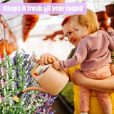 Kunstbloemen, 9 boeketten kunstbloemen zoals echte lavendel, kunststof nepbloemendecoratie, kunststof uv-bestendig, voor outdoor indoor balkon, tuin, grafdecoratie.