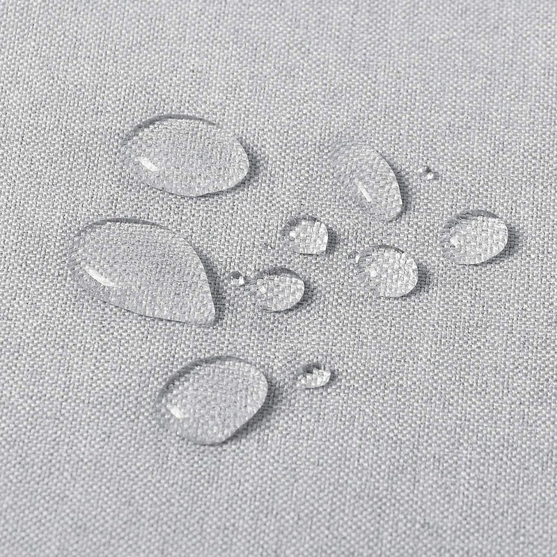 Tafelkleed in linnenlook, onderhoudsarm, afwasbaar, vuilafstotend, in diverse kleuren en maten, lichtgrijs, rechthoekig 130 x 220 cm