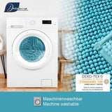 Badmat, antislip, combineerbaar als badmatset, badkamertapijt, badkamermat, wasbaar van chenille, douchemat voor douche, badkuipen, wc-mat, petrol-turquoise, 45x45 cm