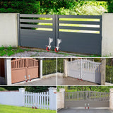 Veerbelaste poortwielen, 125 mm, robuuste hardware stalen deuren tot 200 kg dragen voor gebruik op de boerderij, in landgoed en thuis, rood met rem